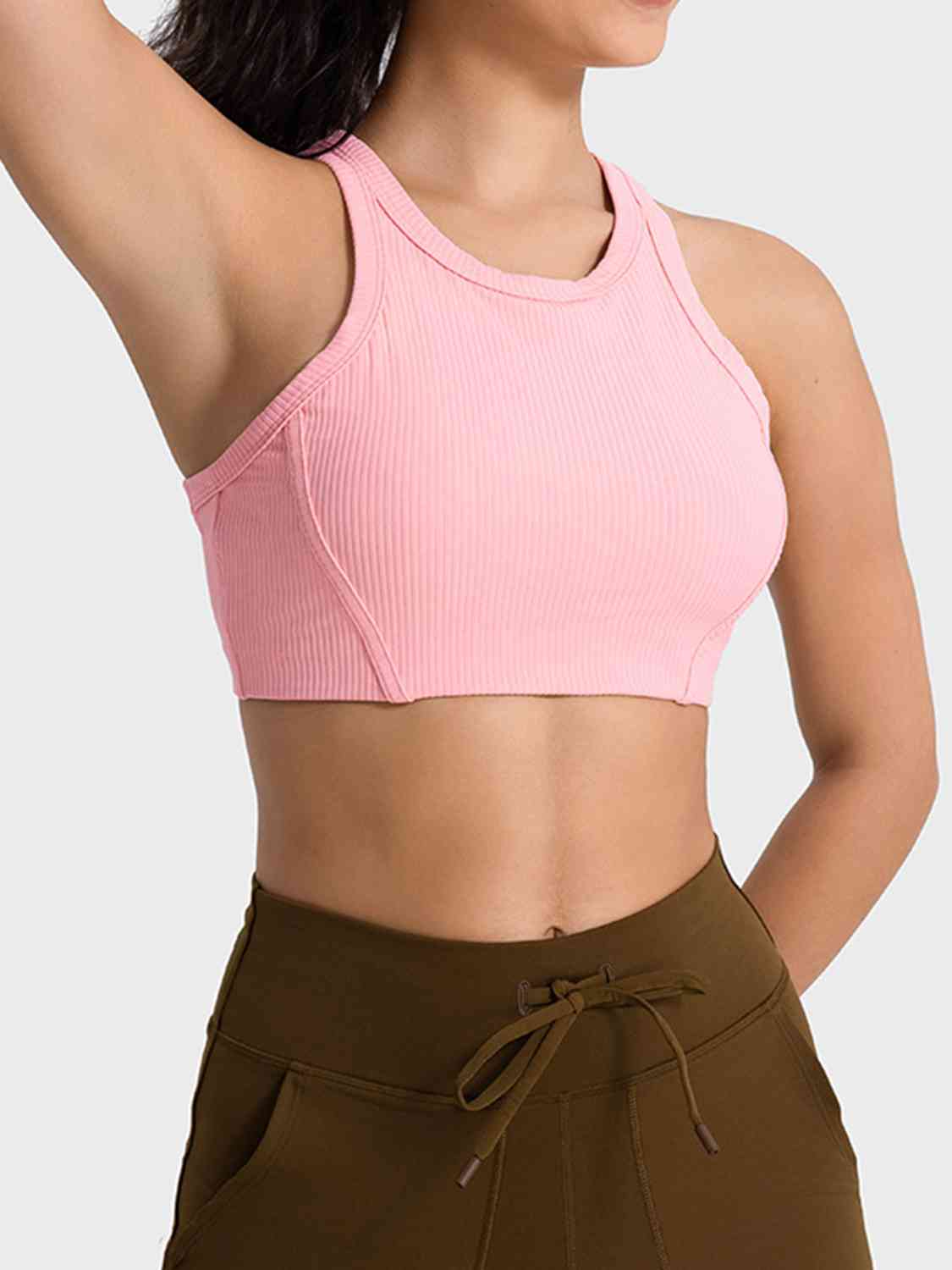 Wide Strap Cropped Sport Tank - TRENDMELO