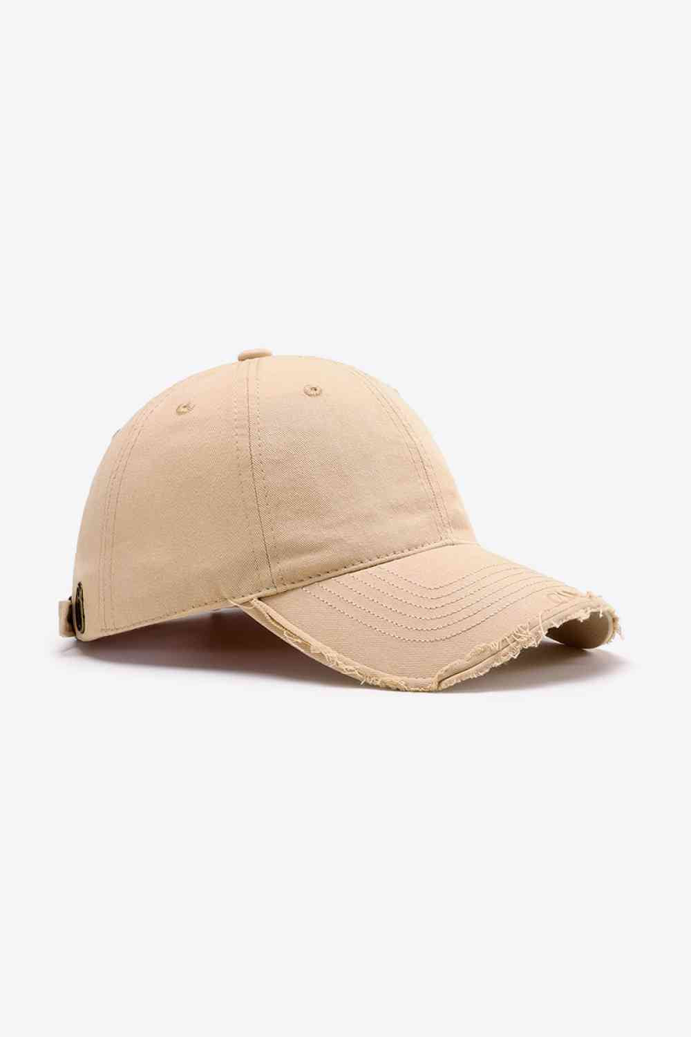 Distressed Adjustable Baseball Cap - TRENDMELO