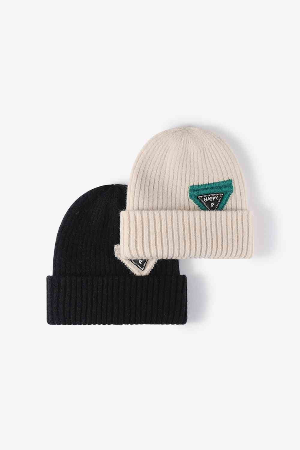 HAPPY Contrast Beanie - TRENDMELO