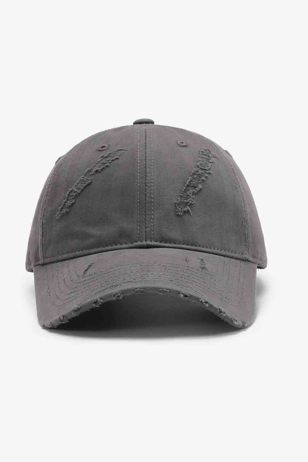 Distressed Adjustable Baseball Cap - TRENDMELO