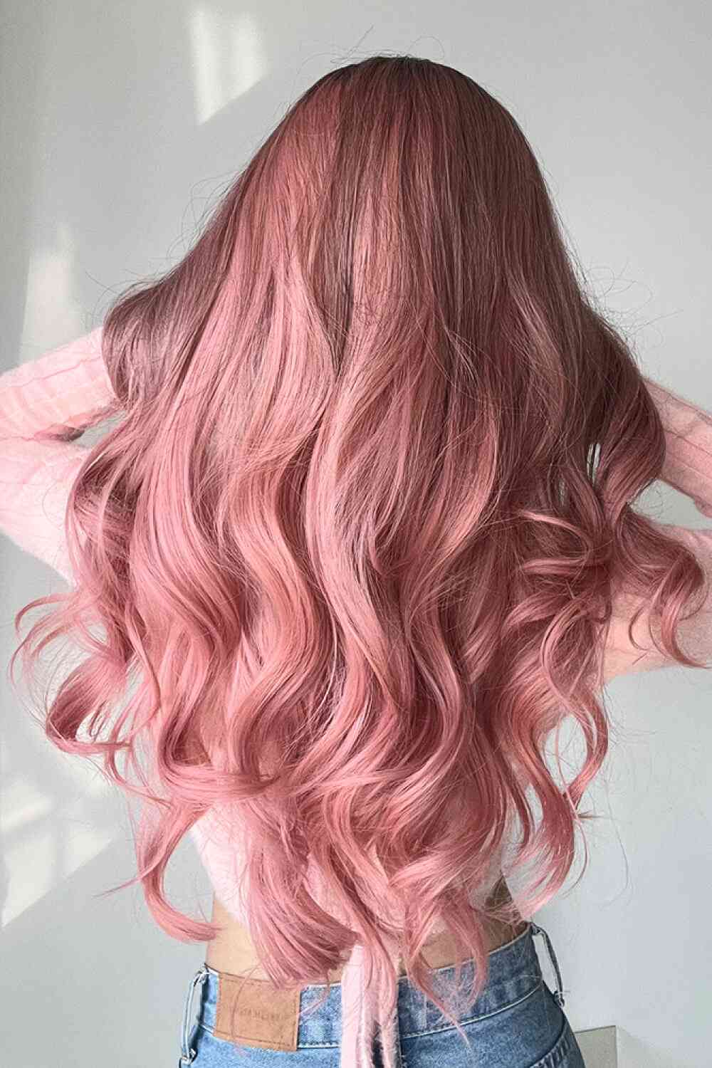 Fashion Wave Synthetic Long Wigs in Pink 26'' - TRENDMELO