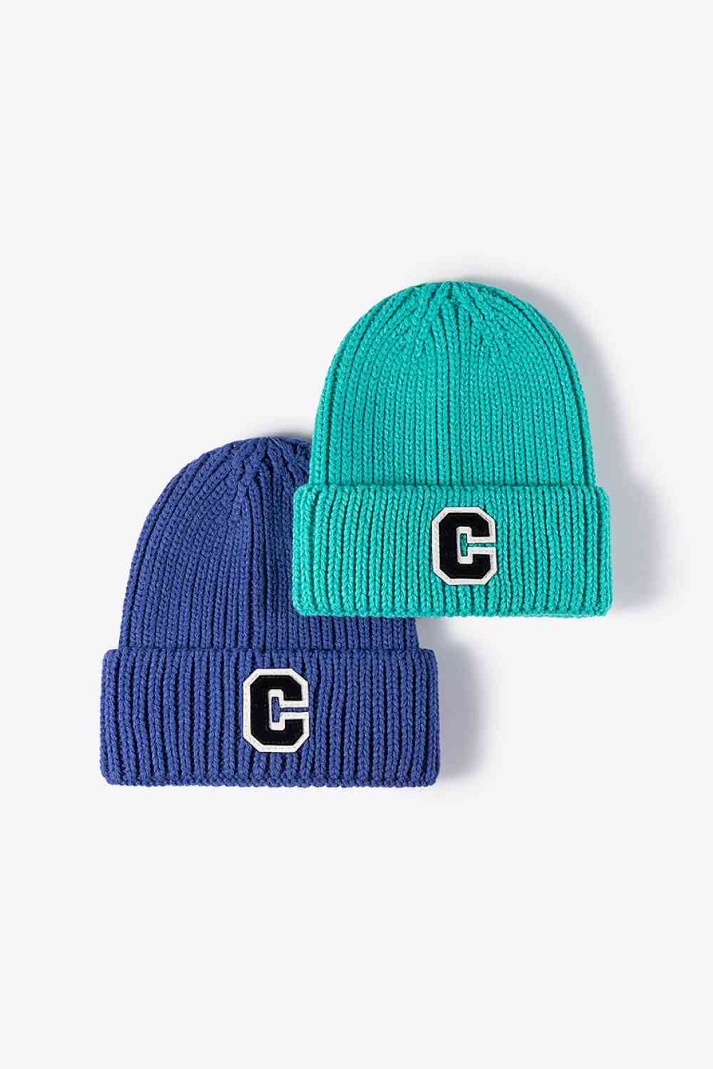 Letter C Patch Cuffed Beanie - TRENDMELO