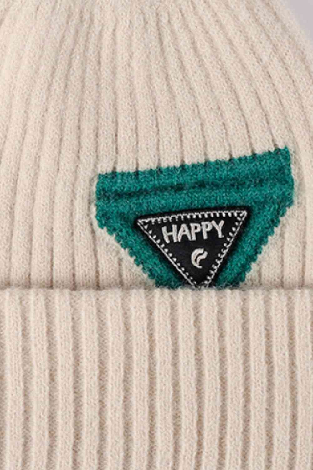 HAPPY Contrast Beanie - TRENDMELO