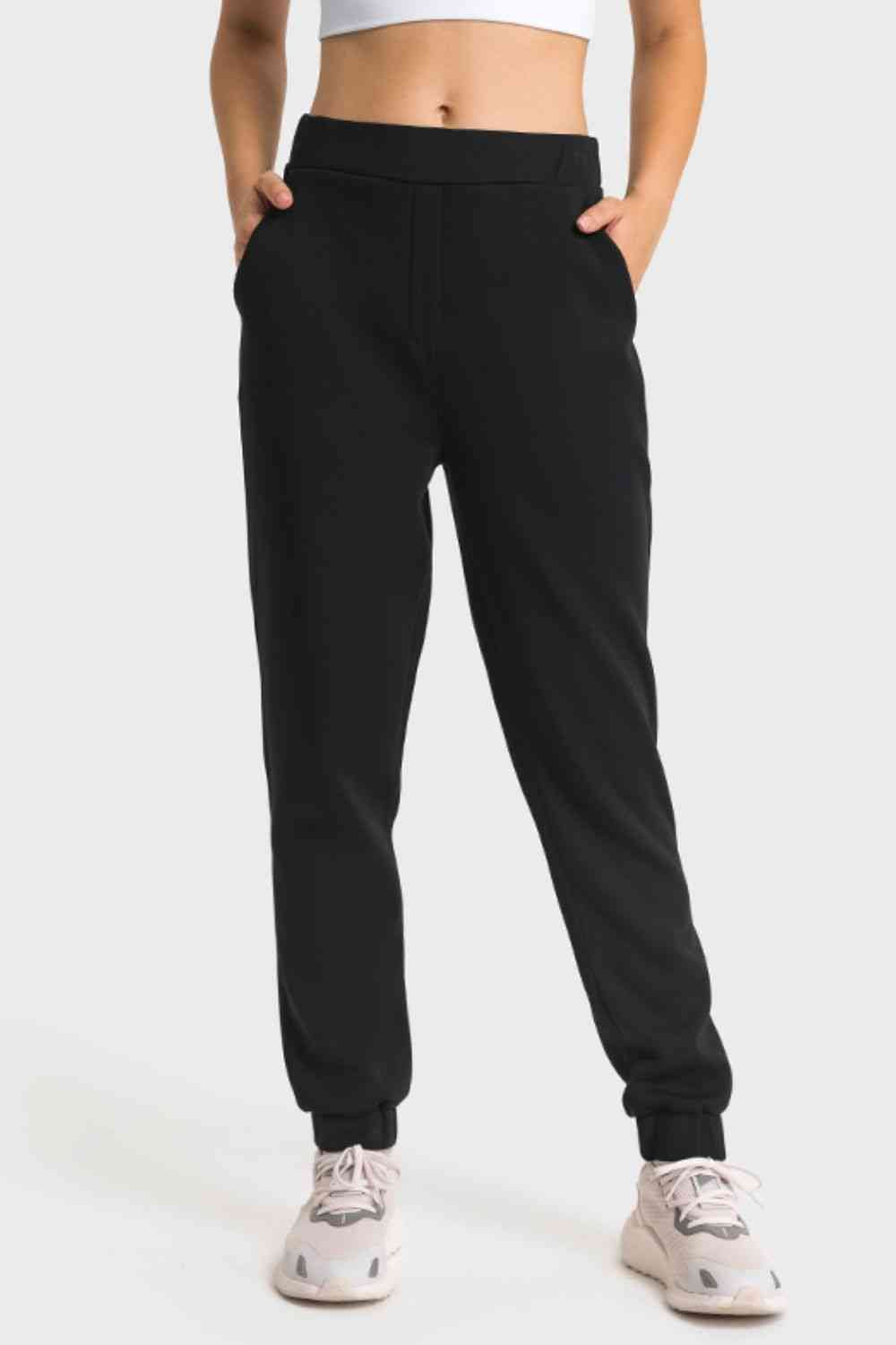 Pull-On Joggers with Side Pockets - TRENDMELO