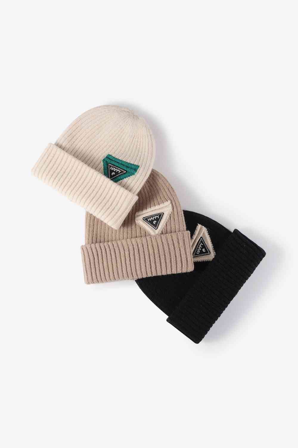 HAPPY Contrast Beanie - TRENDMELO