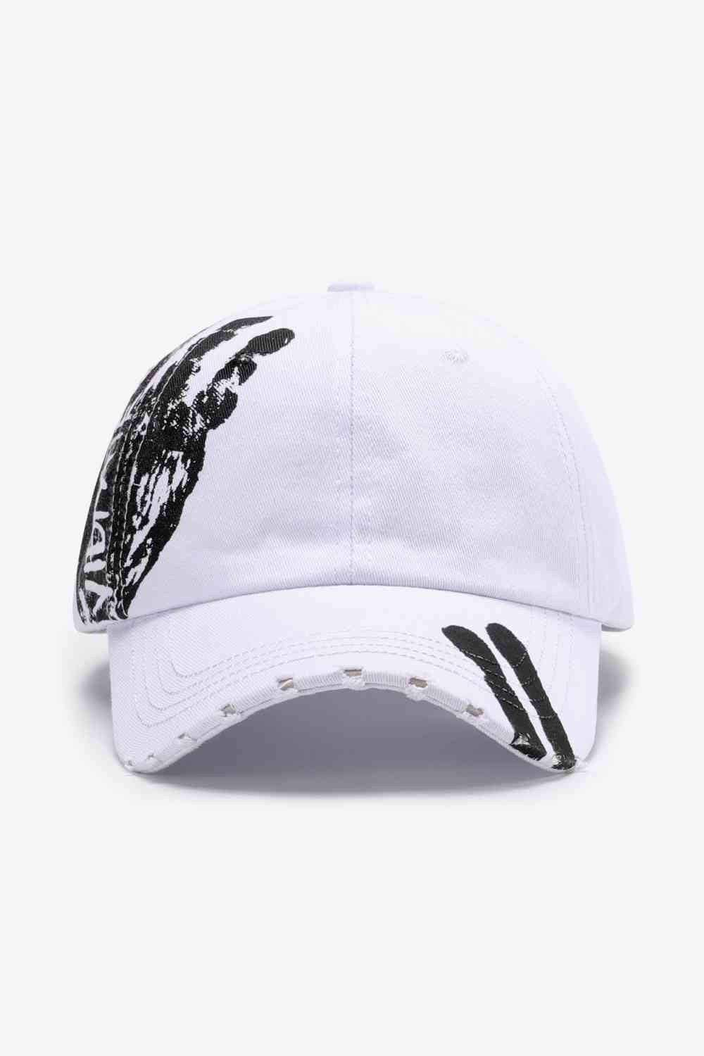 VIBRA Graphic Distressed Adjustable Baseball Cap - TRENDMELO