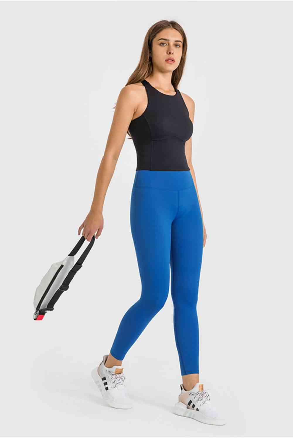 High Waist Ankle-Length Yoga Leggings - TRENDMELO