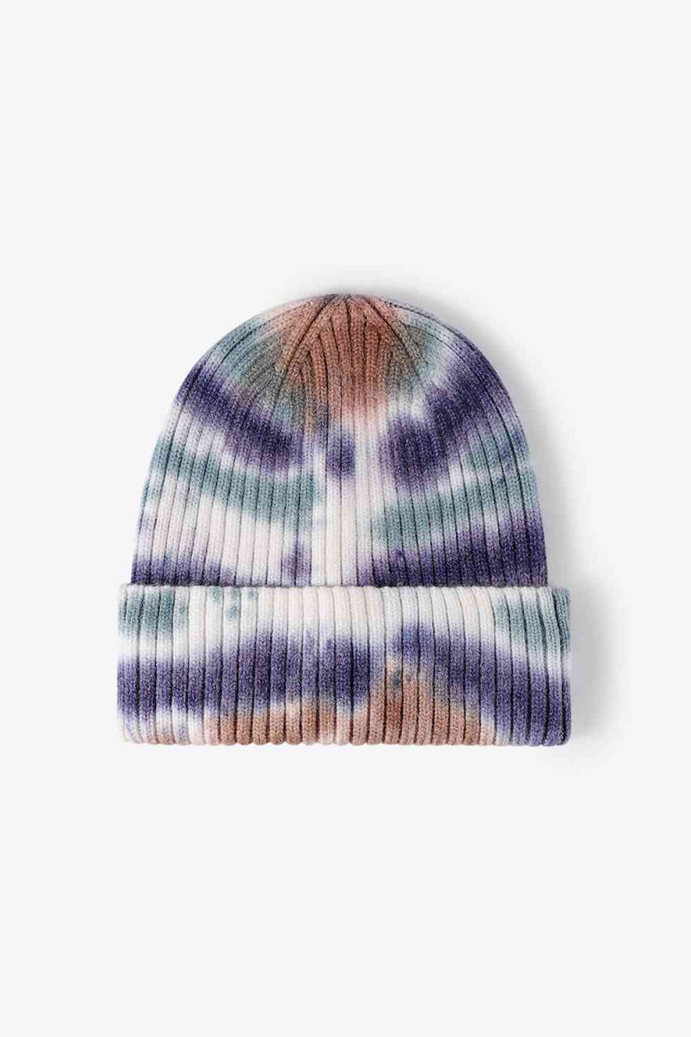 Tie-Dye Ribbed Knit Beanie - TRENDMELO