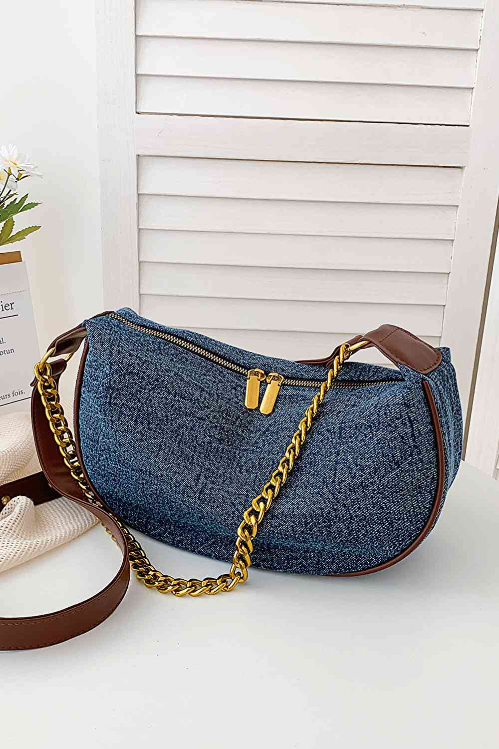 Denim Crossbody Bag - TRENDMELO