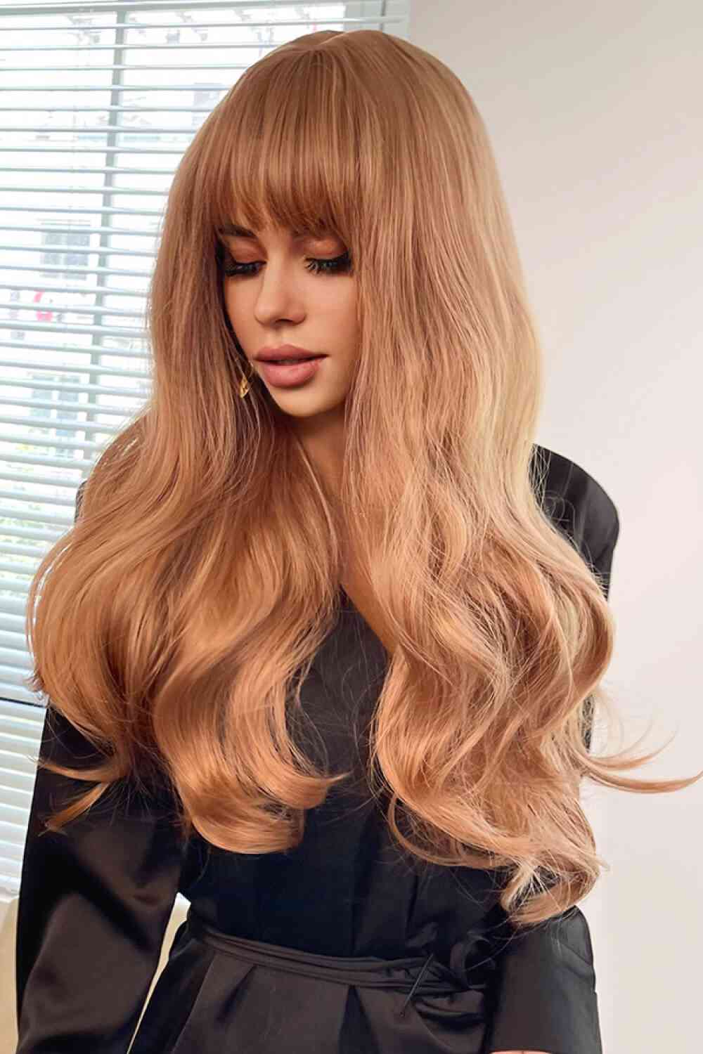 Full Machine Long Wave Synthetic Wigs 24'' - TRENDMELO