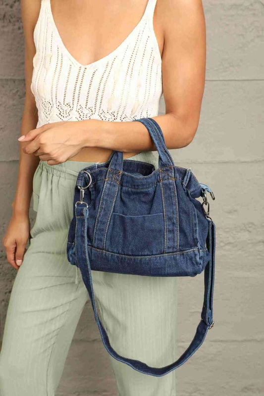 Adored Denim Shoulder Bag - TRENDMELO