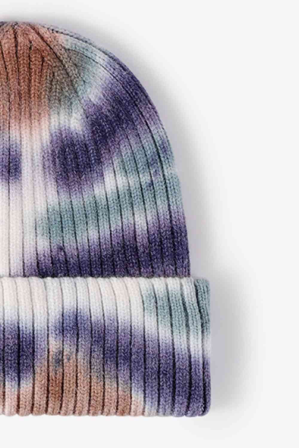 Tie-Dye Ribbed Knit Beanie - TRENDMELO