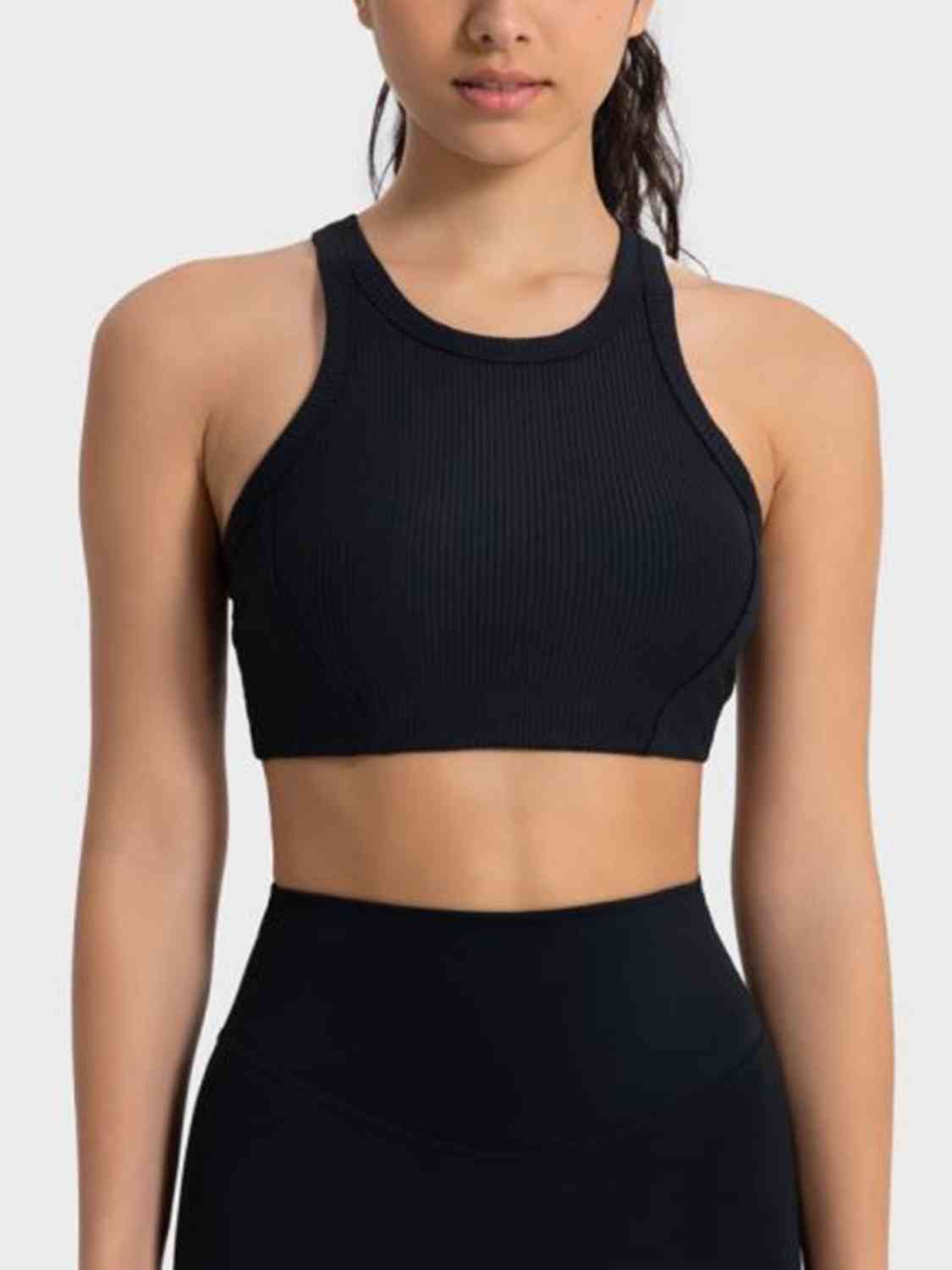 Wide Strap Cropped Sport Tank - TRENDMELO