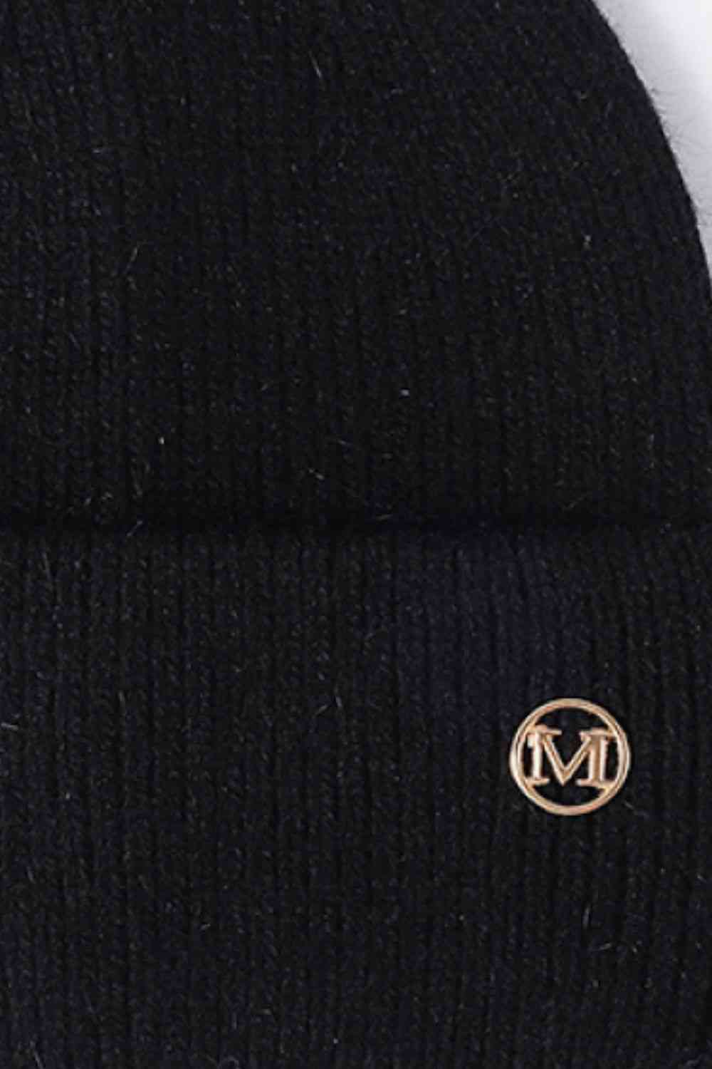 M Rib-Knit Cuff Beanie - TRENDMELO