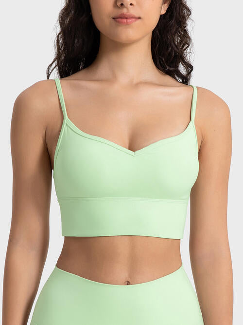 Spaghetti Strap Sport Bra - TRENDMELO