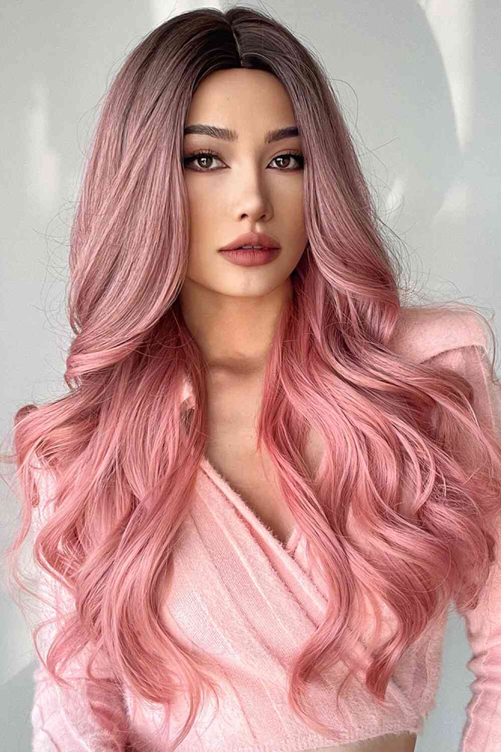 Fashion Wave Synthetic Long Wigs in Pink 26'' - TRENDMELO