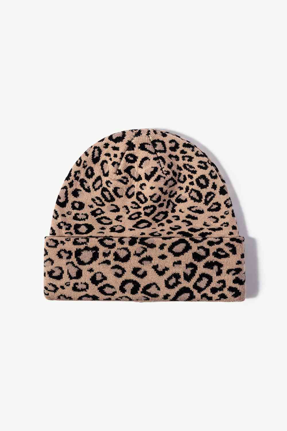 Leopard Pattern Cuffed Beanie - TRENDMELO