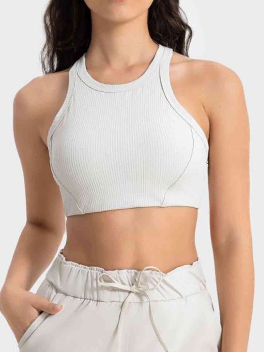 Wide Strap Cropped Sport Tank - TRENDMELO