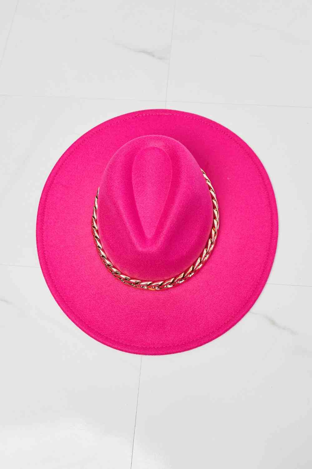 Fame Keep Your Promise Fedora Hat in Pink - TRENDMELO