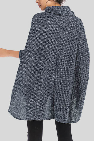 Turtleneck Batwing Sleeve Sweater - TRENDMELO