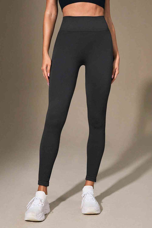 Wide Waistband Sports Leggings - TRENDMELO