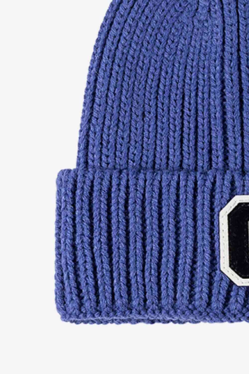 Letter C Patch Cuffed Beanie - TRENDMELO