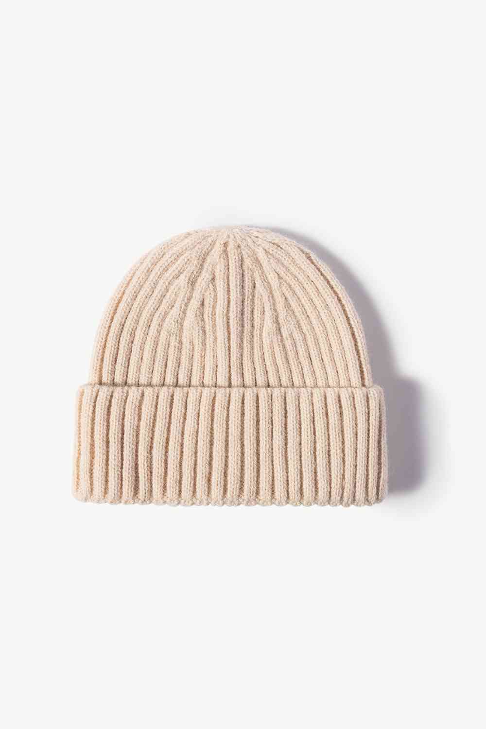 Rib-Knit Cuff Beanie - TRENDMELO