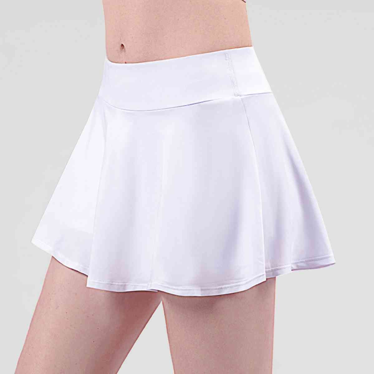 Wide Waistband Sports Skort - TRENDMELO