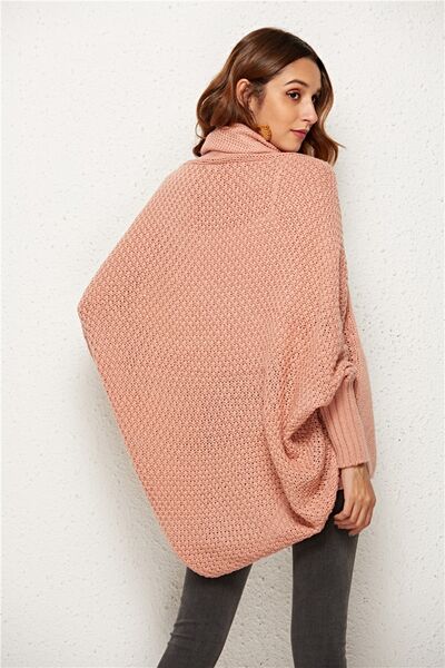 Open Front Batwing Sleeve Cardigan - TRENDMELO