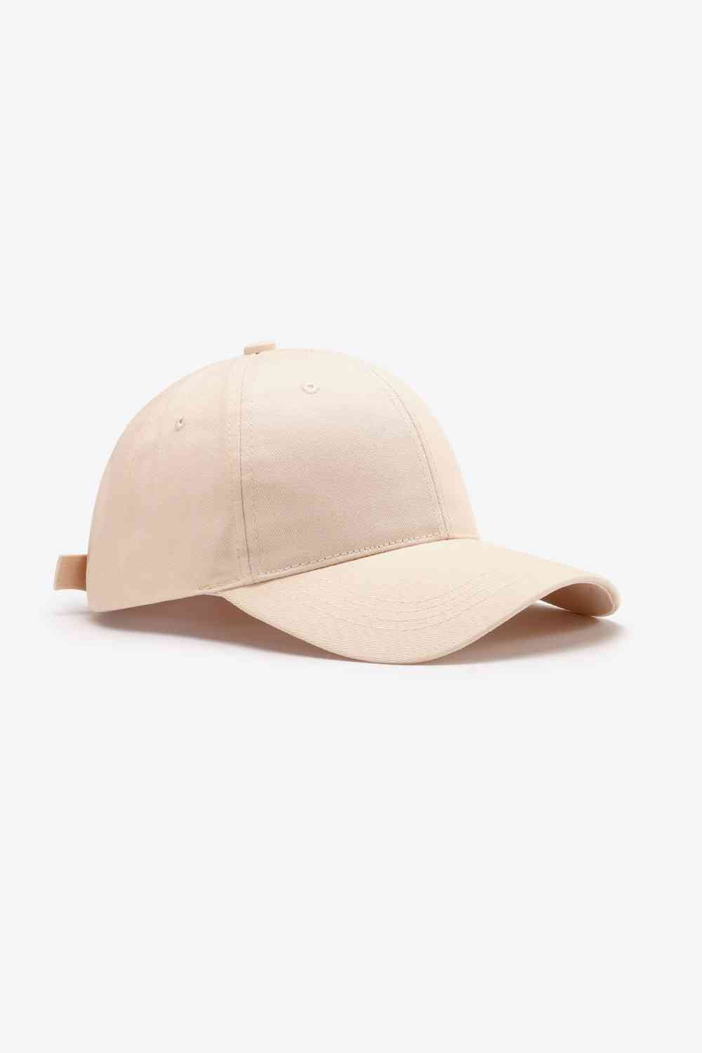 Plain Adjustable Cotton Baseball Cap - TRENDMELO