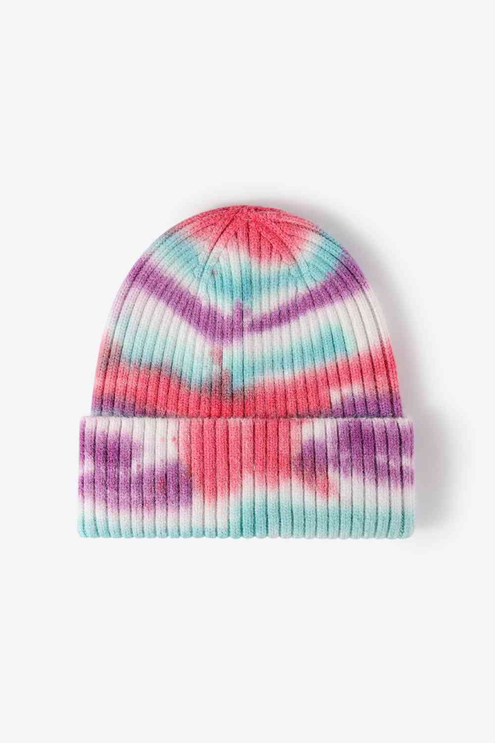 Tie-Dye Ribbed Knit Beanie - TRENDMELO