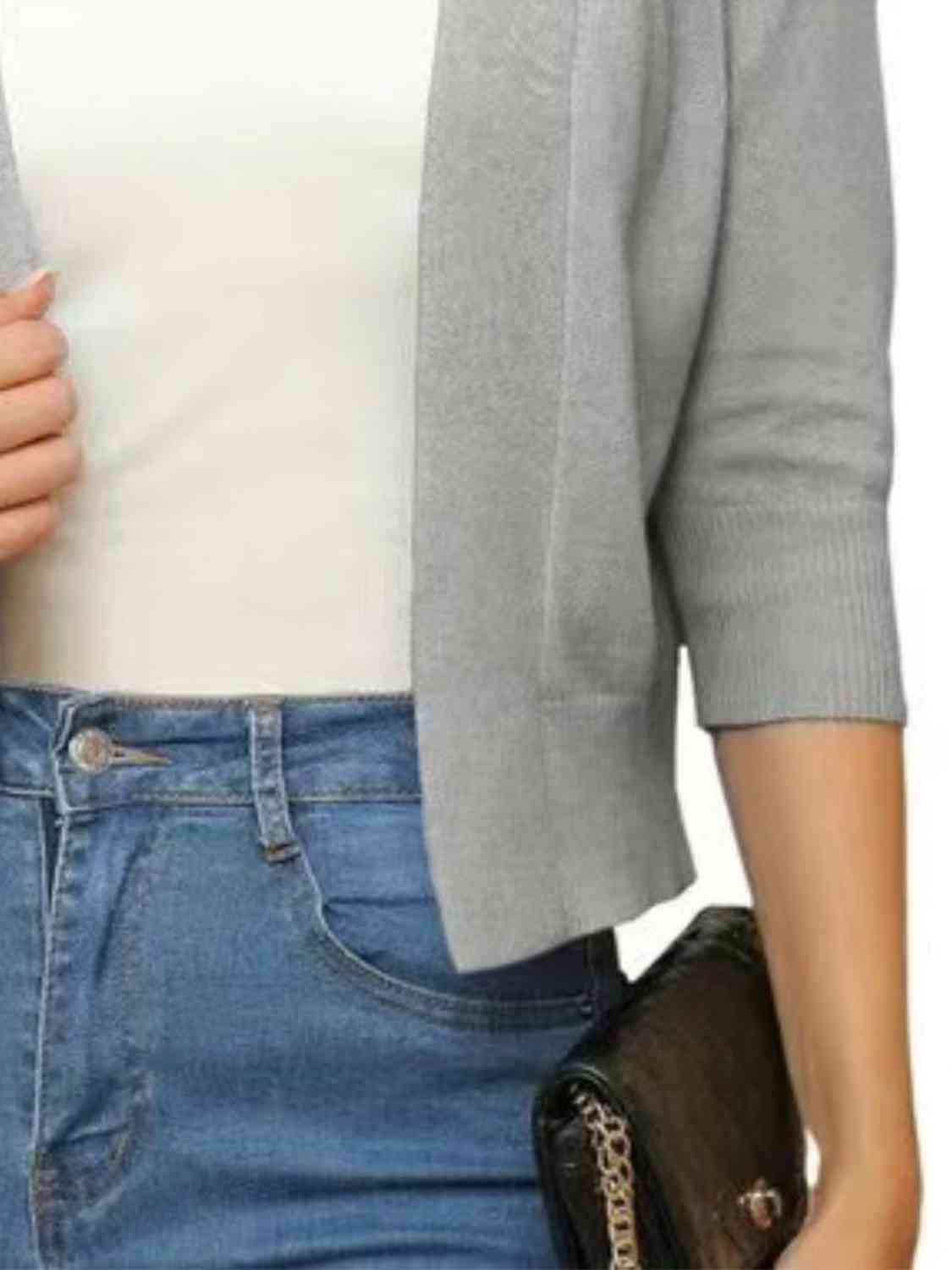 Open Front Cardigan - TRENDMELO