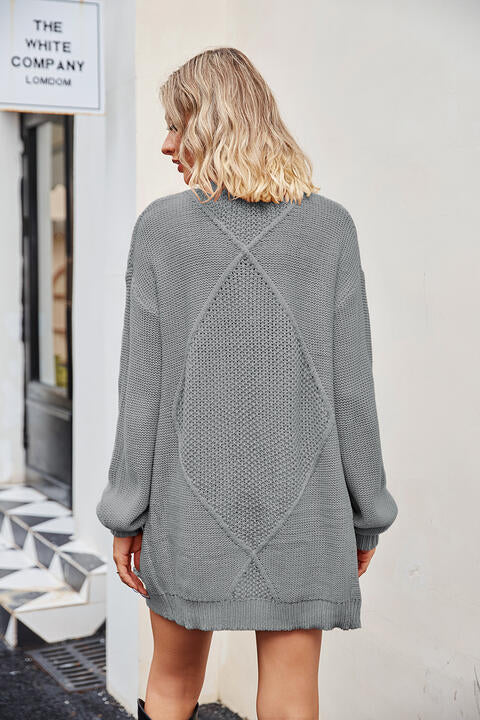 Open Front Cardigan with Pockets - TRENDMELO