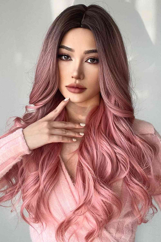 Fashion Wave Synthetic Long Wigs in Pink 26'' - TRENDMELO