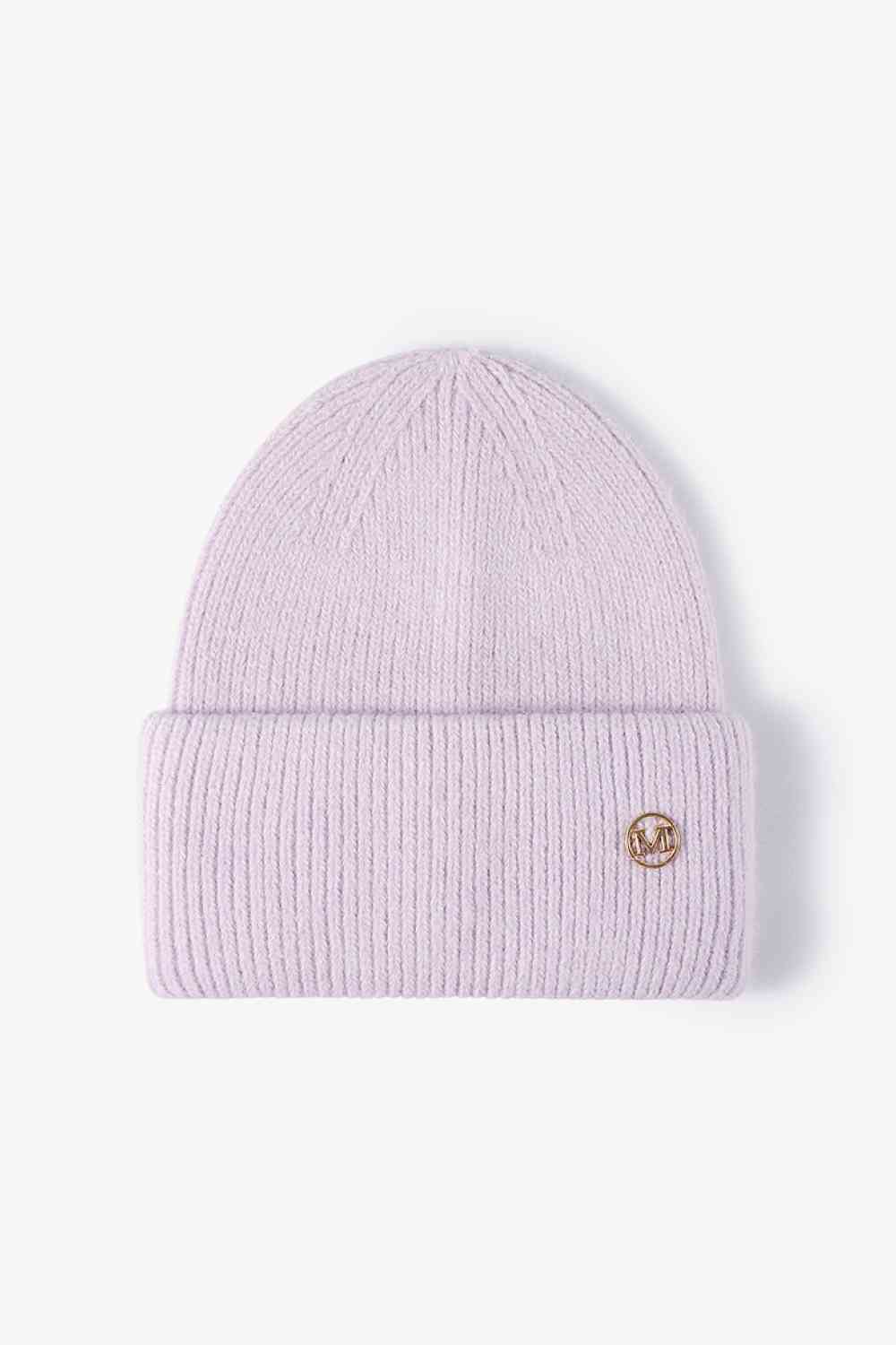 M Rib-Knit Cuff Beanie - TRENDMELO