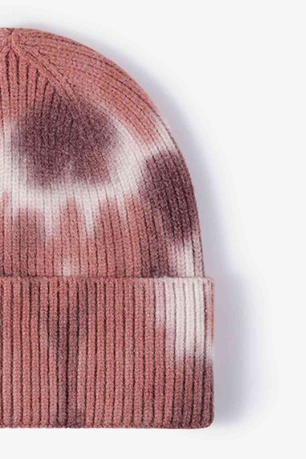 Tie-Dye Cuffed Knit Beanie - TRENDMELO