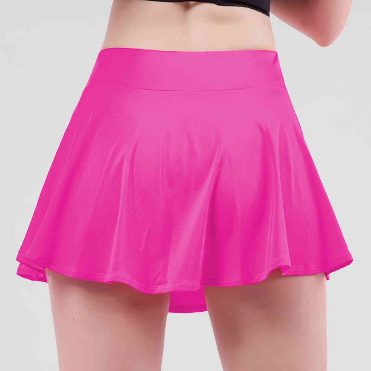 Wide Waistband Sports Skort - TRENDMELO