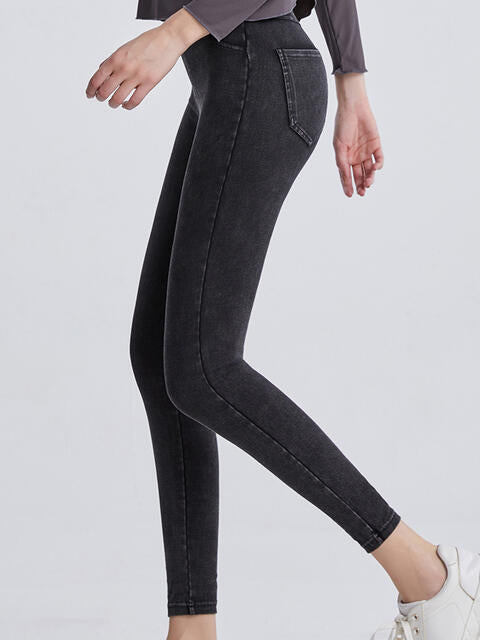 Wide Waistband Sports Leggings - TRENDMELO