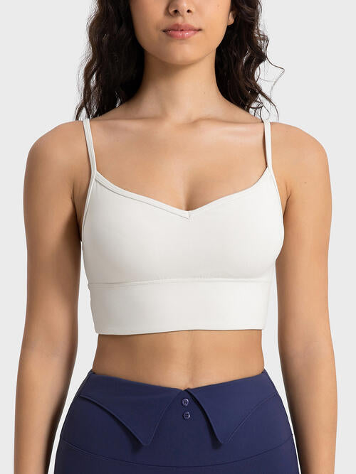 Spaghetti Strap Sport Bra - TRENDMELO