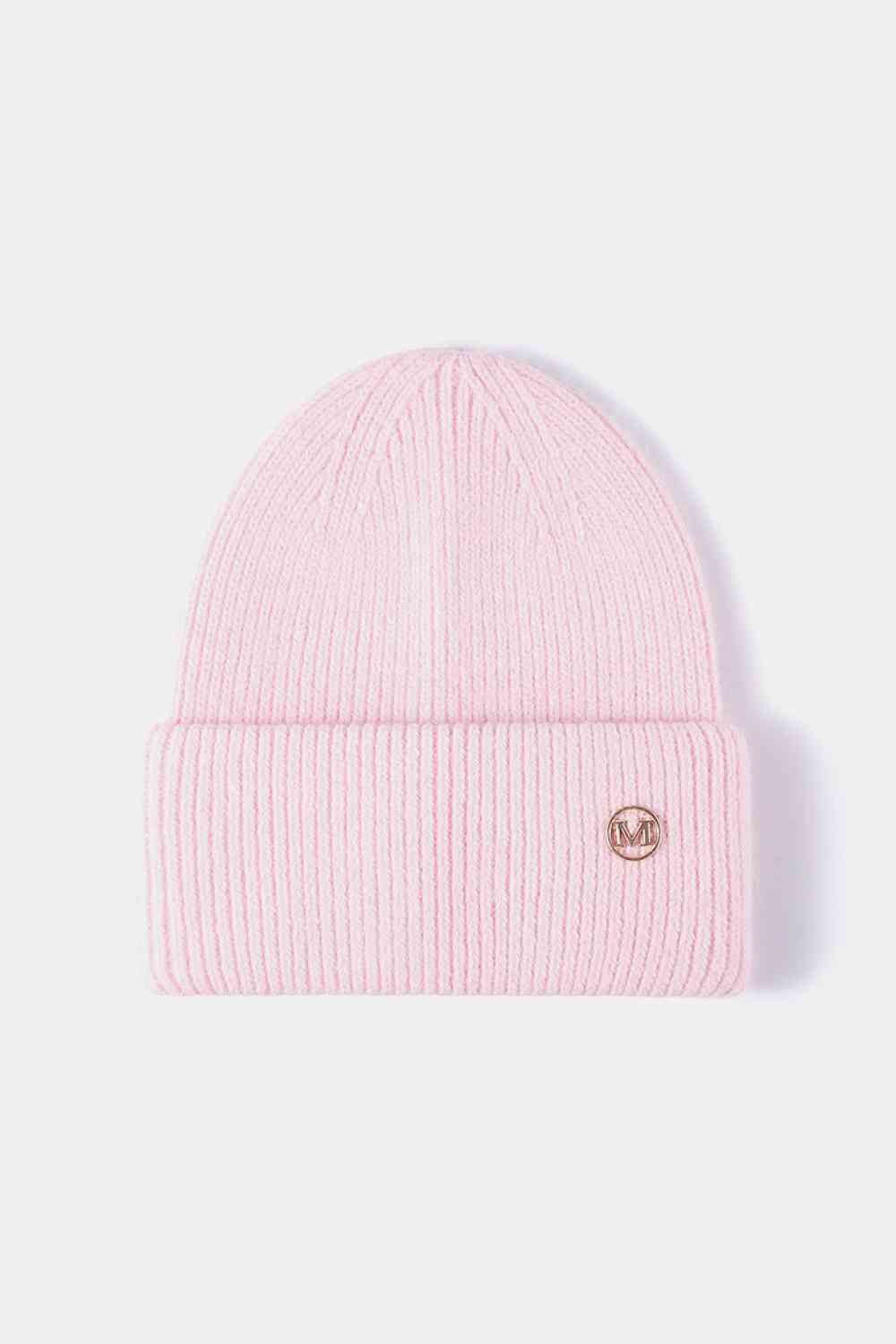 M Rib-Knit Cuff Beanie - TRENDMELO