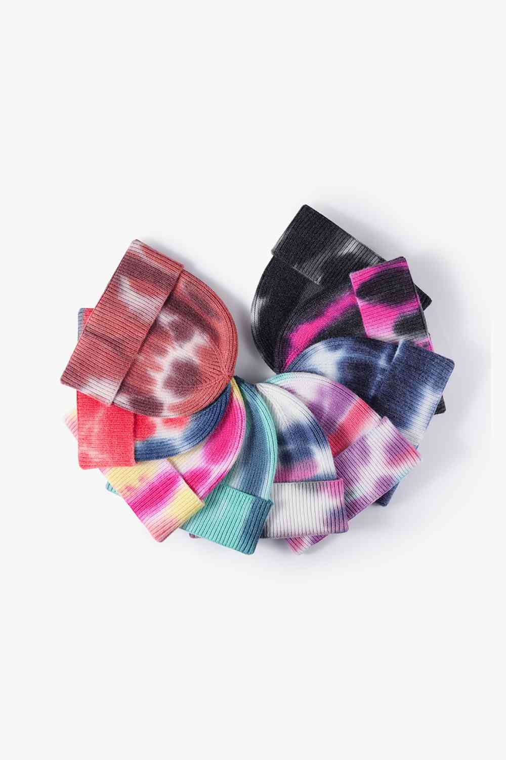 Tie-Dye Cuffed Knit Beanie - TRENDMELO