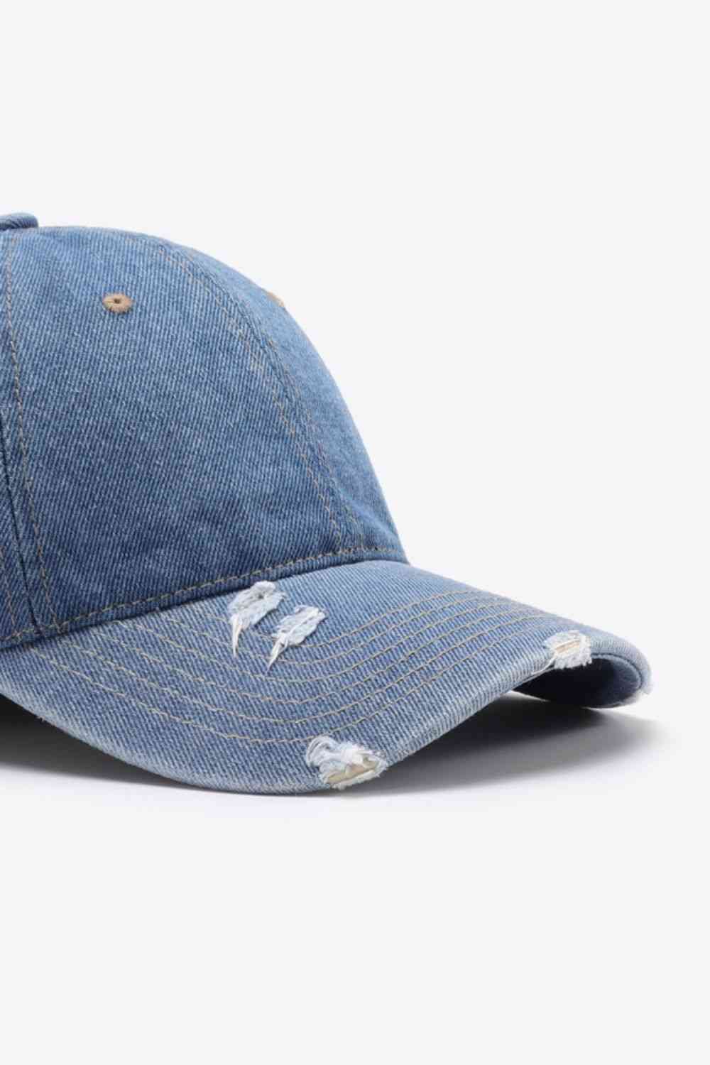 Distressed Adjustable Baseball Cap - TRENDMELO