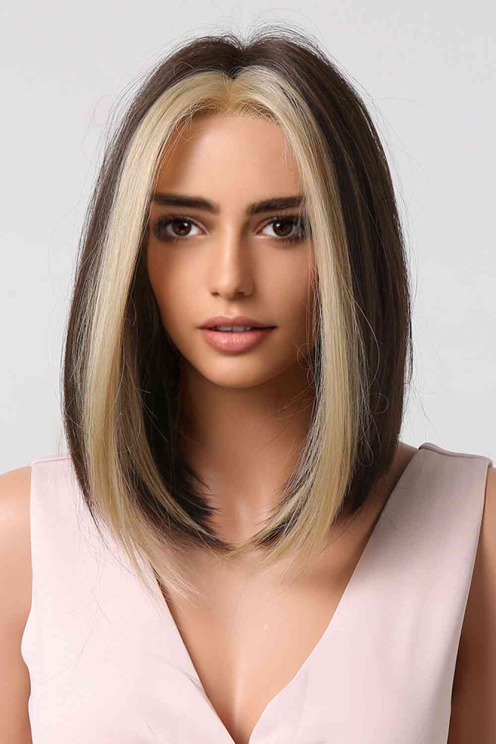 13*1" Full-Machine Wigs Synthetic Mid-length Straight 9" - TRENDMELO