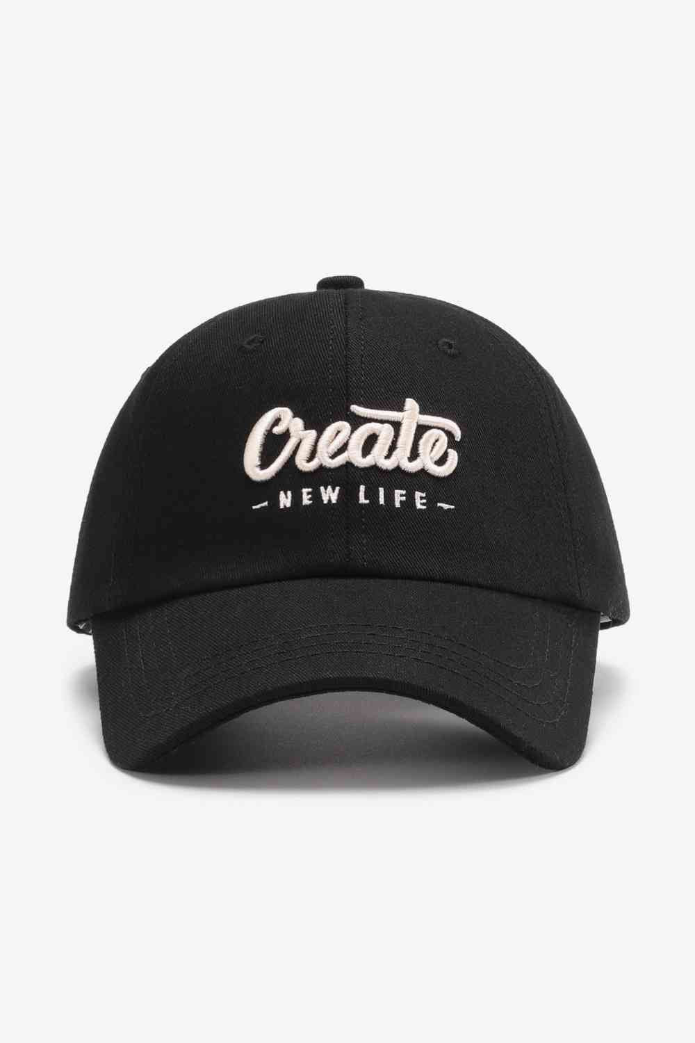 CREATE NEW LIFE Adjustable Cotton Baseball Cap - TRENDMELO