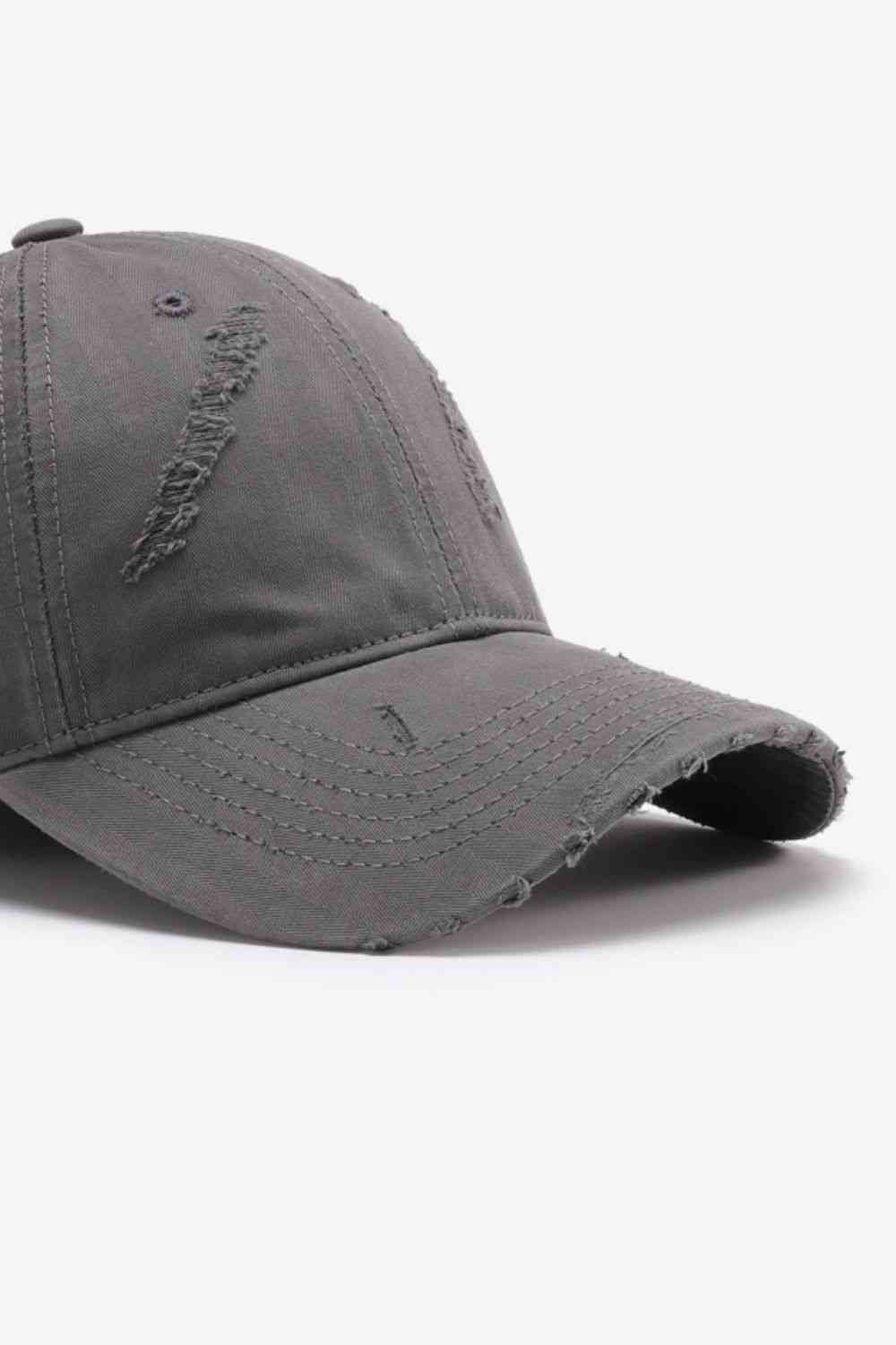 Distressed Adjustable Baseball Cap - TRENDMELO