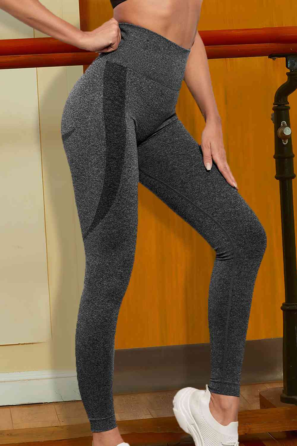 Wide Waistband Sports Leggings - TRENDMELO