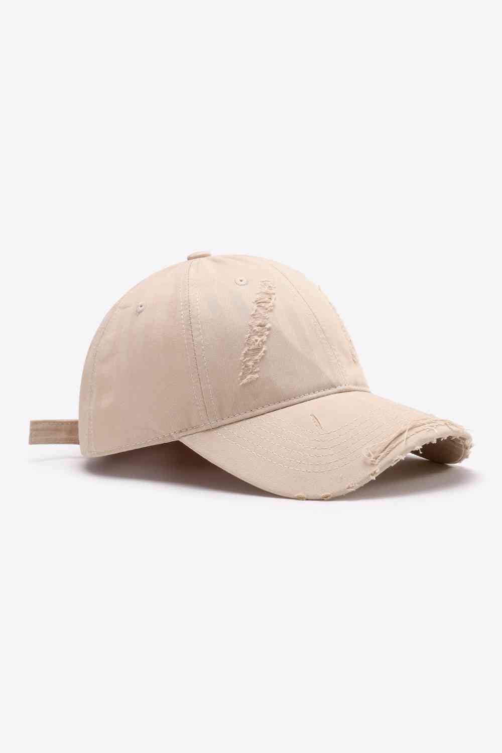 Distressed Adjustable Baseball Cap - TRENDMELO