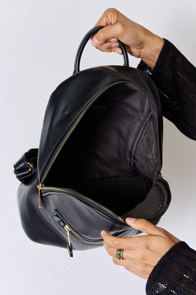 David Jones PU Leather Backpack - TRENDMELO