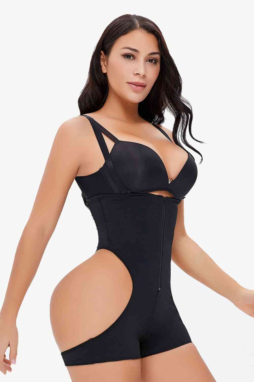 Full Size Cutout Under-Bust Shaping Bodysuit - TRENDMELO