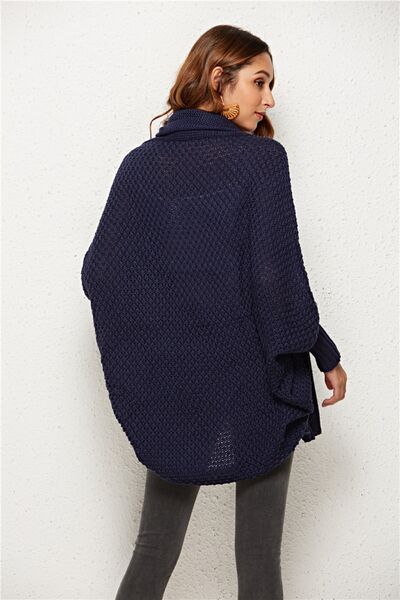 Open Front Batwing Sleeve Cardigan - TRENDMELO